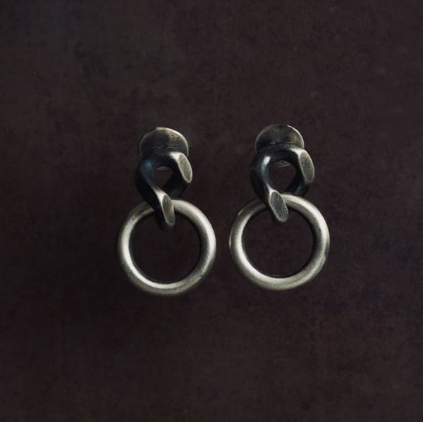 WERKSTATT MUNCHEN Filed Chain Earrings M4545 PWM10